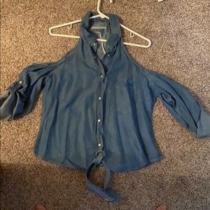 Off-the-Shoulder Denim Top